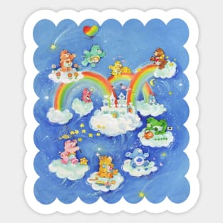 Care Bear 80s Retro Vintage Rainbow Nostalgic Childhood Cartoon Sticker